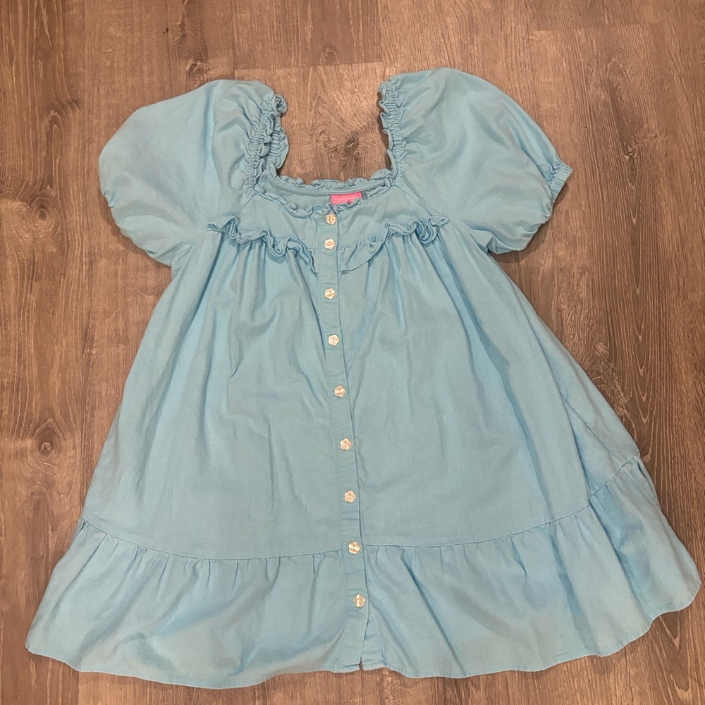 Limited Edition Stoney Clover Lane Light Blue Mini Dress